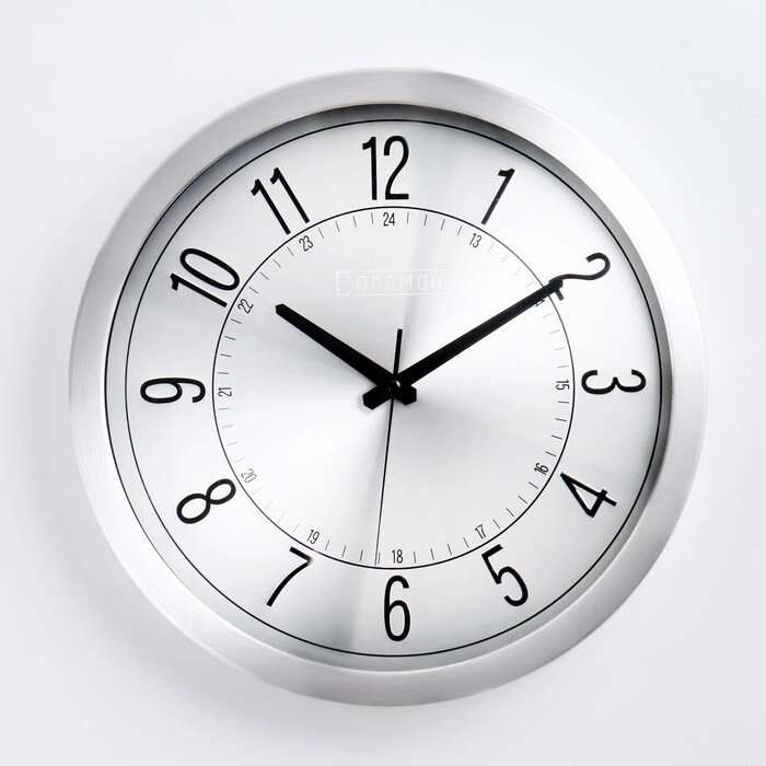 Часы настенные, серия: Классика, "Такома", хромированные, d=35 см от компании Интернет-гипермаркет «MOLL» - фото 1