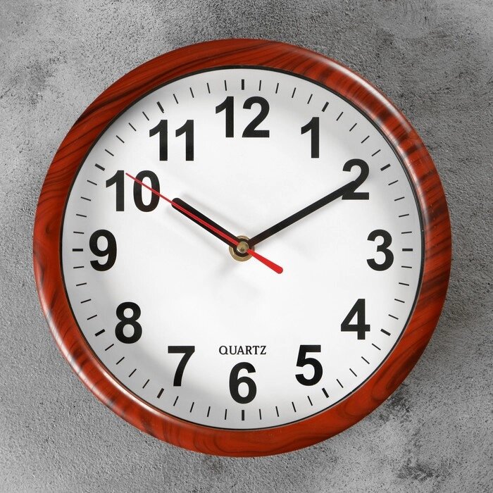 Часы настенные, серия: Классика, "Увертюра", под дерево, d=21 см от компании Интернет-гипермаркет «MOLL» - фото 1