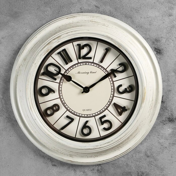 Часы настенные, серия: Классика, "Вектор", белые, d=40 см от компании Интернет-гипермаркет «MOLL» - фото 1