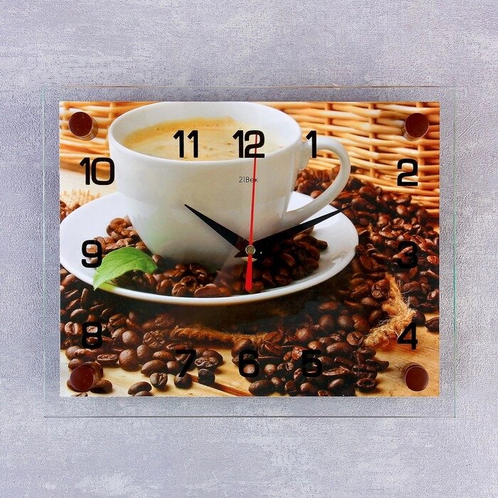 Часы настенные, серия: Кухня, "Чашка кофе", 20х26  см, микс от компании Интернет-гипермаркет «MOLL» - фото 1