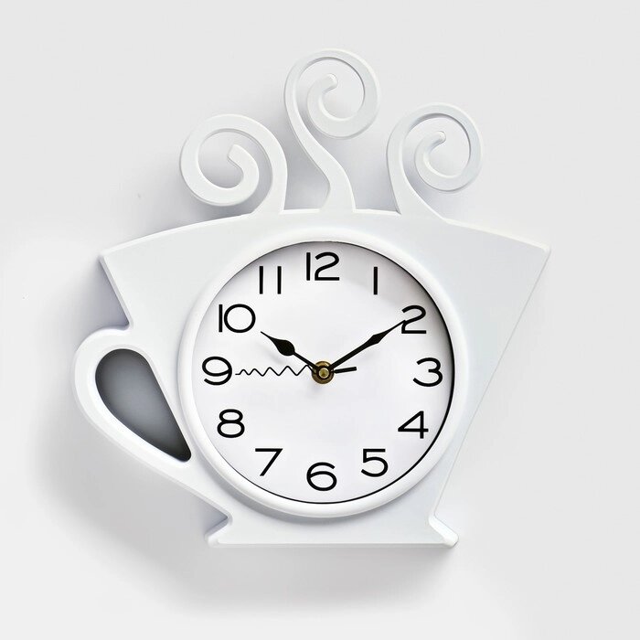 Часы настенные, серия: Кухня, "Чашка кофе", плавный ход, 30 х 28.5 см, циферблат 16 см от компании Интернет-гипермаркет «MOLL» - фото 1
