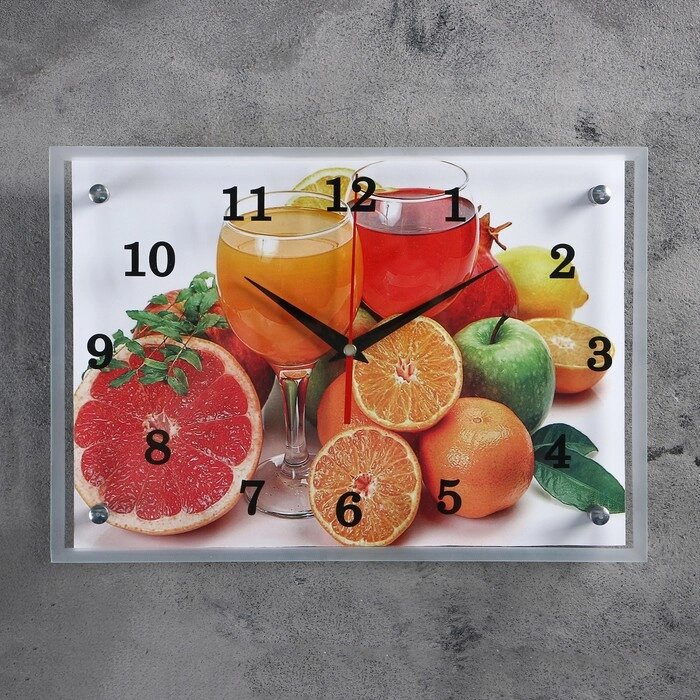 Часы настенные, серия: Кухня, "Цитрусы", 25х35  см, микс от компании Интернет-гипермаркет «MOLL» - фото 1