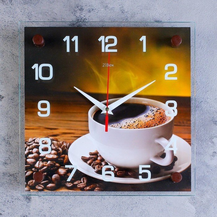 Часы настенные, серия: Кухня, "Кофе", микс 25х25 см от компании Интернет-гипермаркет «MOLL» - фото 1