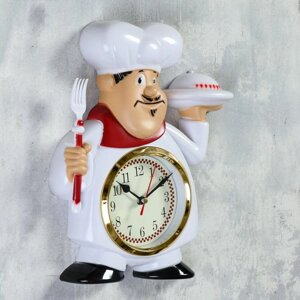Часы настенные, серия: Кухня, "Кушать подано" 22х28 см, плавный ход