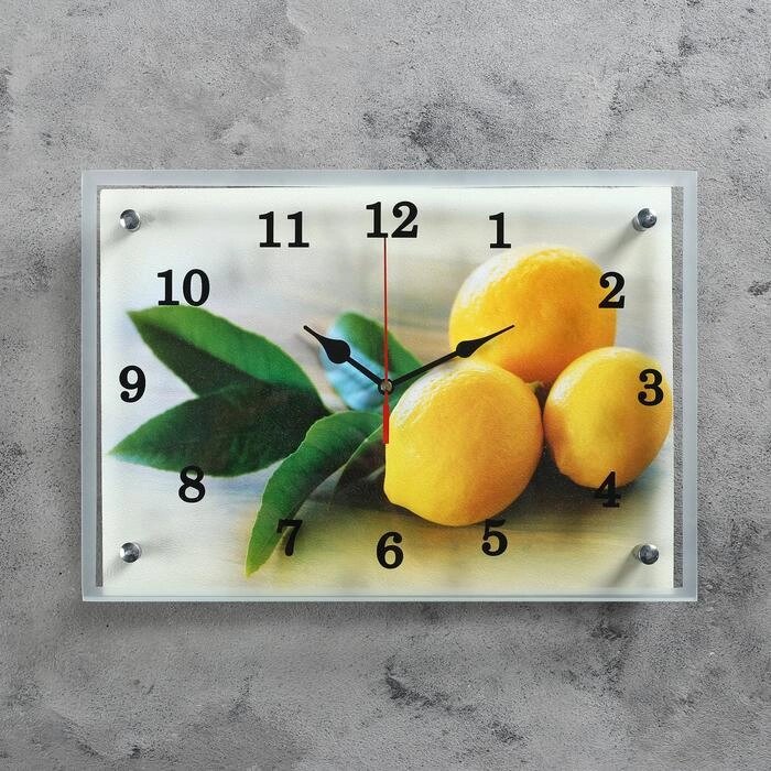 Часы настенные, серия: Кухня, "Лимонный аромат", 25х35  см, микс от компании Интернет-гипермаркет «MOLL» - фото 1