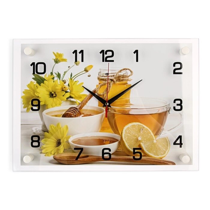 Часы настенные, серия: Кухня, "Медовый чай", плавный ход, 25 х 35 см от компании Интернет-гипермаркет «MOLL» - фото 1