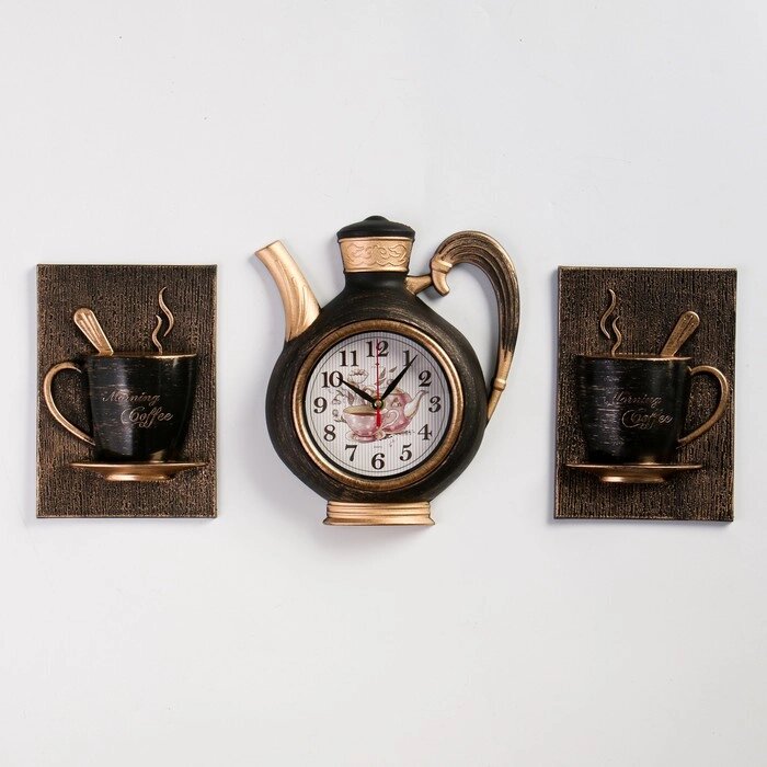 Часы настенные, серия: Кухня, "Сангино", черная медь, 26.5х24 см от компании Интернет-гипермаркет «MOLL» - фото 1