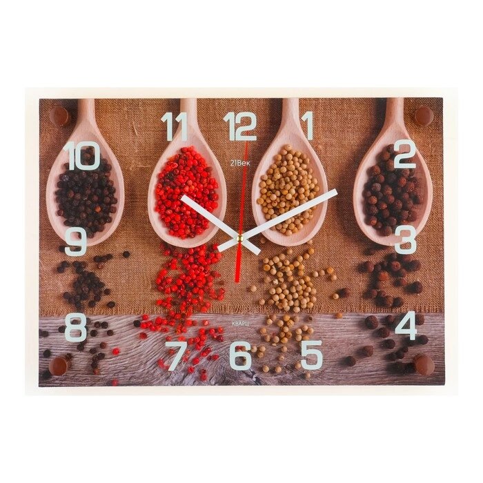 Часы настенные, серия: Кухня, "Специи", 25х35  см, микс от компании Интернет-гипермаркет «MOLL» - фото 1