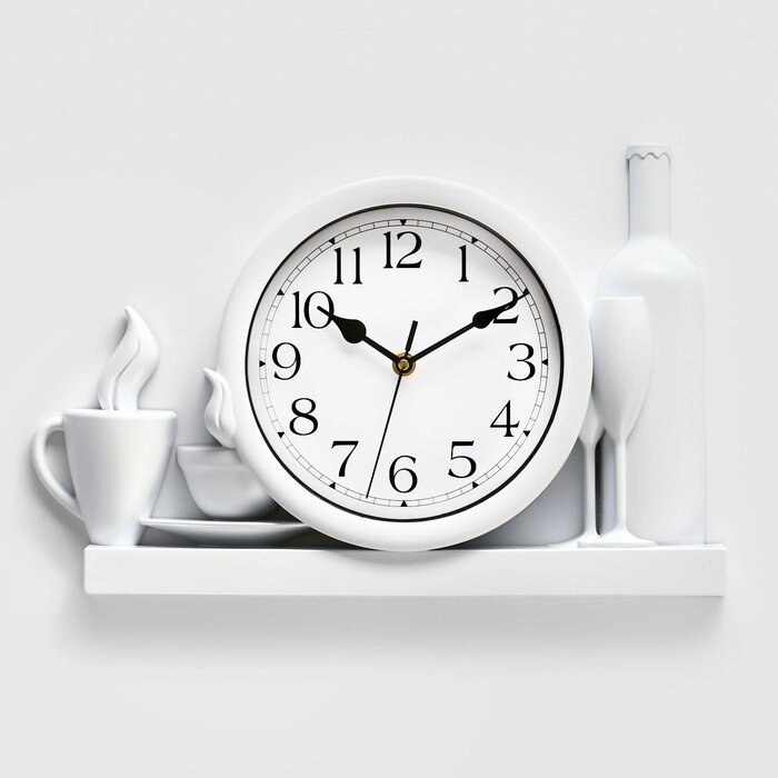 Часы настенные, серия: Кухня "Вино или кофе?", плавный ход, 26.5 х 40.5 см, циферблат 20 см от компании Интернет-гипермаркет «MOLL» - фото 1