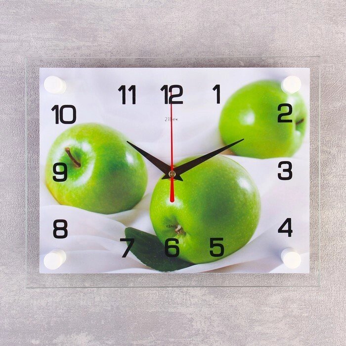 Часы настенные, серия: Кухня, "Яблоки", 20х26 см микс от компании Интернет-гипермаркет «MOLL» - фото 1