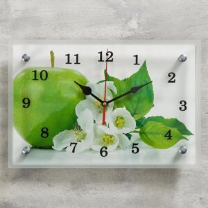 Часы настенные, серия: Кухня, "Яблоко", 20х30 см, микс