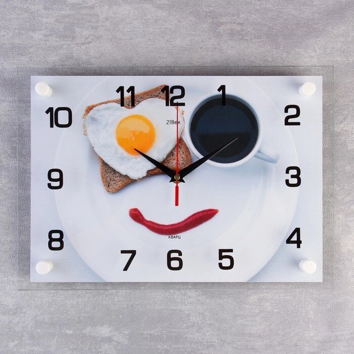 Часы настенные, серия: Кухня, "Завтрак", 25х35  см, микс от компании Интернет-гипермаркет «MOLL» - фото 1