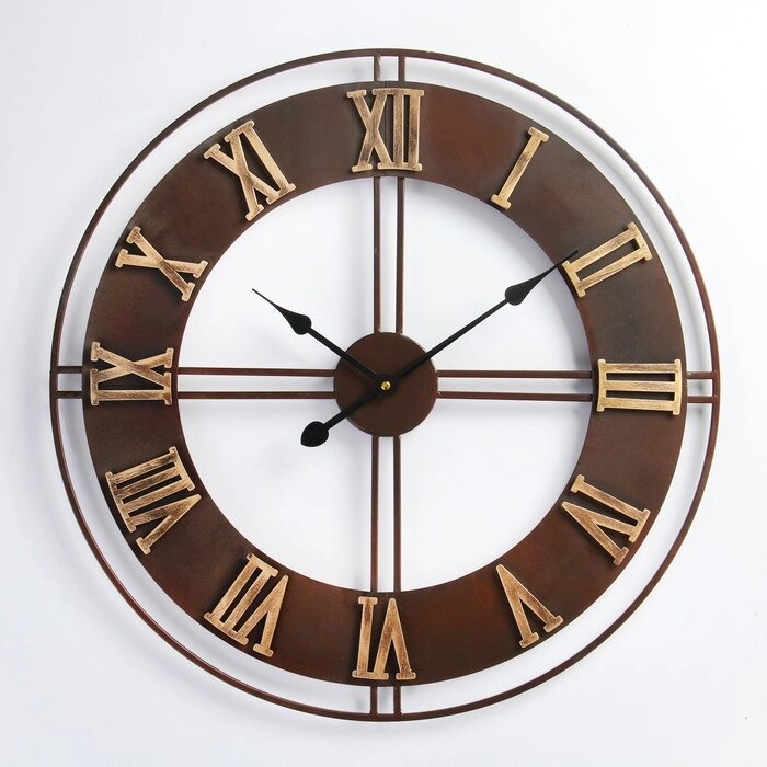 Часы настенные, серия: Лофт, "Алазея", плавный ход, d=60 см от компании Интернет-гипермаркет «MOLL» - фото 1