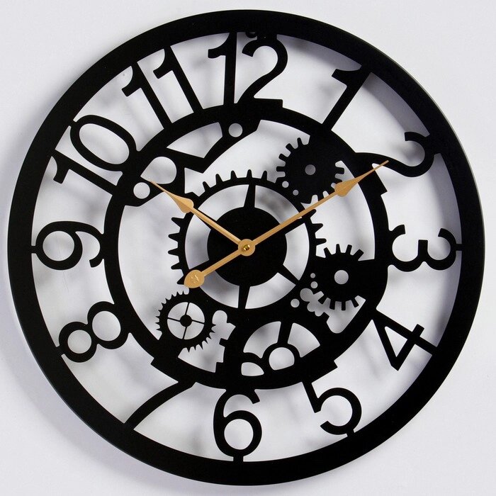 Часы настенные, серия: Лофт, "Дайс", плавный ход, d=60 см от компании Интернет-гипермаркет «MOLL» - фото 1