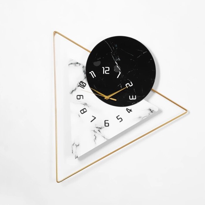Часы настенные, серия: Лофт,  "Геометрия", 57 х 52 см, d=21 см от компании Интернет-гипермаркет «MOLL» - фото 1