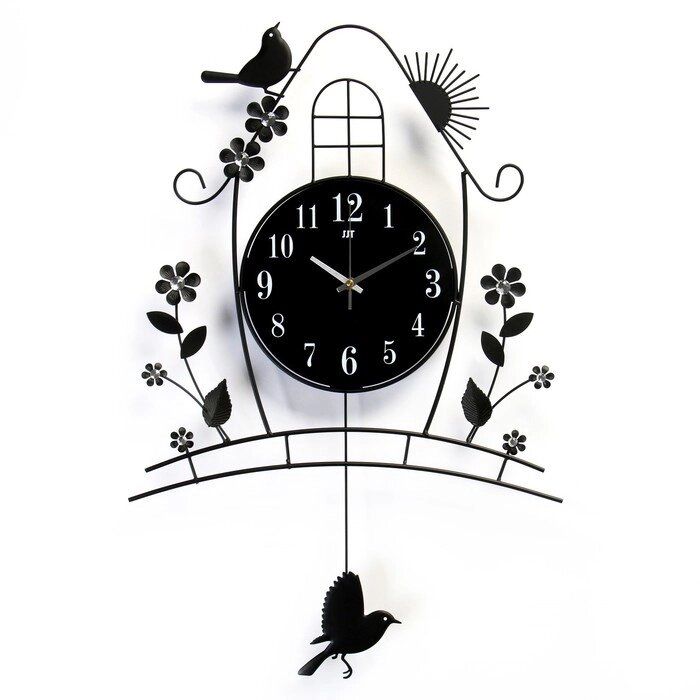 Часы настенные, серия: Маятник, "Домик", плавный ход, 46х72 см от компании Интернет-гипермаркет «MOLL» - фото 1