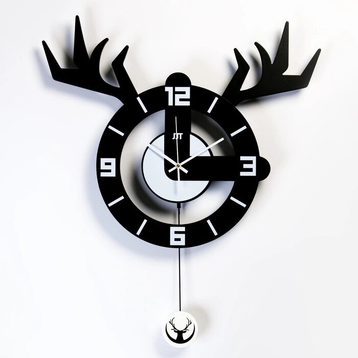 Часы настенные, серия: Маятник, "Олень", плавный ход, 64х78 см от компании Интернет-гипермаркет «MOLL» - фото 1