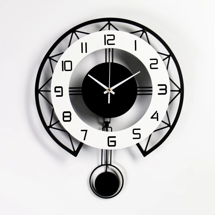 Часы настенные, серия: Маятник, плавный ход, 35х43 см от компании Интернет-гипермаркет «MOLL» - фото 1