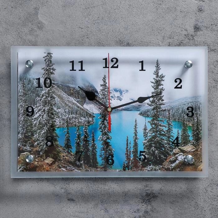 Часы настенные, серия: Природа, "Горное озеро", 20х30 см от компании Интернет-гипермаркет «MOLL» - фото 1