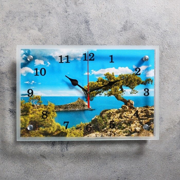 Часы настенные, серия: Природа, "Крым, море", 20х30  см, микс от компании Интернет-гипермаркет «MOLL» - фото 1