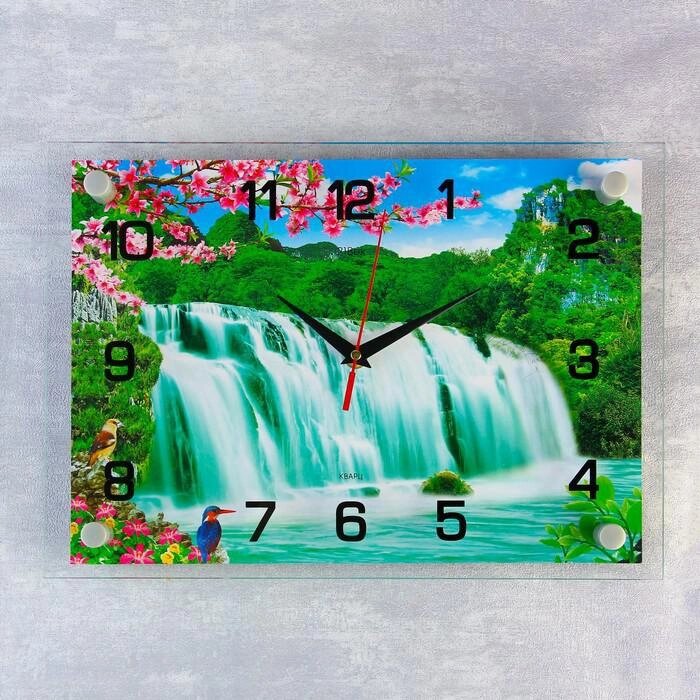 Часы настенные, серия: Природа, "Водопад", 25х35 см, микс от компании Интернет-гипермаркет «MOLL» - фото 1