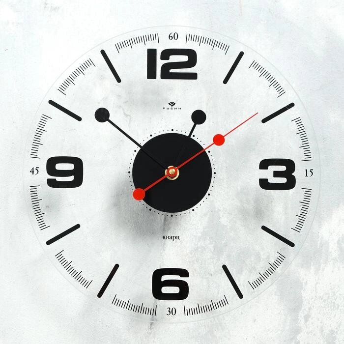 Часы настенные "Стиль 1" прозрачные, открытая стрелка, d=30 см от компании Интернет-гипермаркет «MOLL» - фото 1
