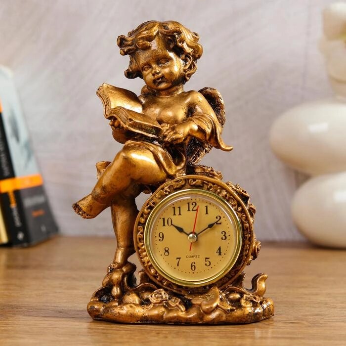 Часы настольные "Ангел с книжкой", 13х21 см от компании Интернет-гипермаркет «MOLL» - фото 1