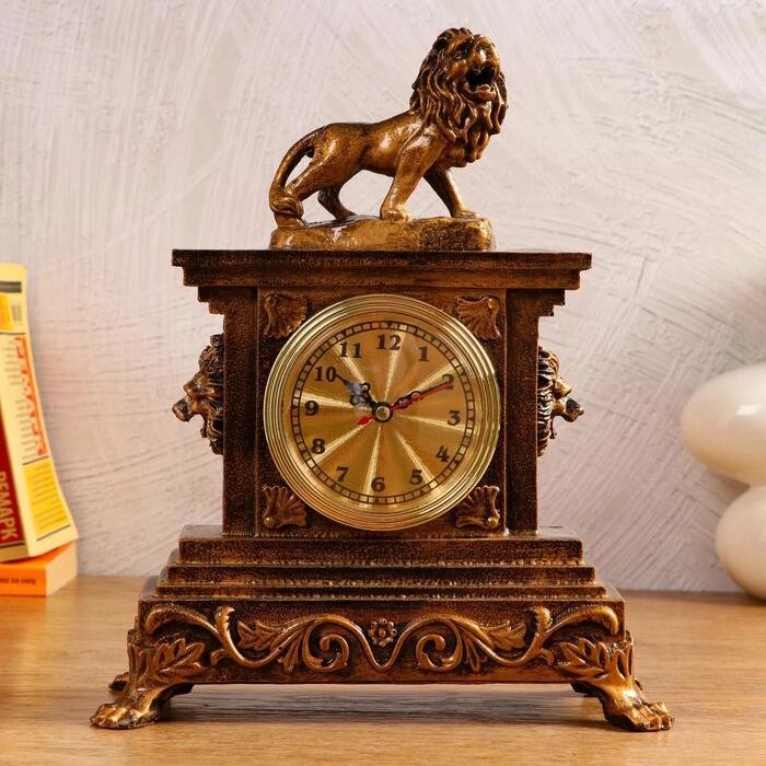 Часы настольные "Царь зверей", 1 АА, дискретный ход,  24.5х13х30 см от компании Интернет-гипермаркет «MOLL» - фото 1