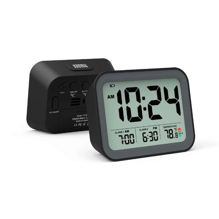 Часы настольные, электронные, с будильником, термометром 10.3 х 8.3 х 3.7 см от компании Интернет-гипермаркет «MOLL» - фото 1