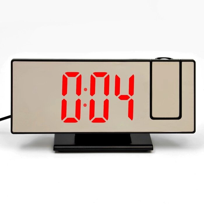Часы настольные электронные с проекцией: будильник, термометр, календарь, USB, 18.5 x 7.5 см   91977 от компании Интернет-гипермаркет «MOLL» - фото 1