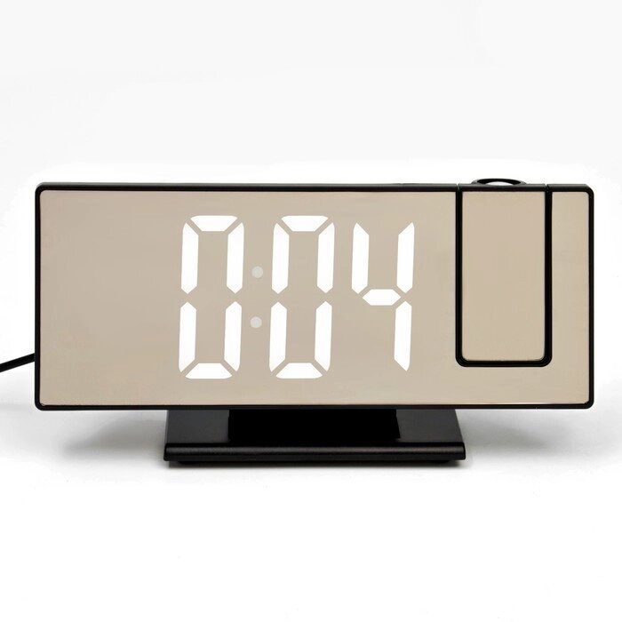 Часы настольные электронные с проекцией: будильник, термометр, календарь, USB, 18.5 x 7.5 см   91977 от компании Интернет-гипермаркет «MOLL» - фото 1