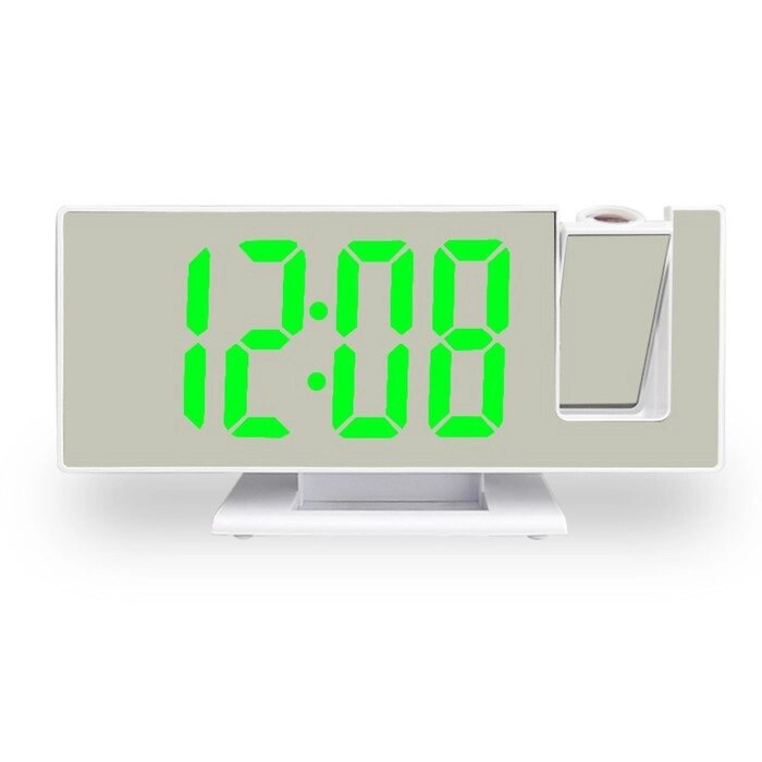 Часы настольные электронные с проекцией: будильник, термометр, календарь, USB, 18.5 x 7.5 см от компании Интернет-гипермаркет «MOLL» - фото 1