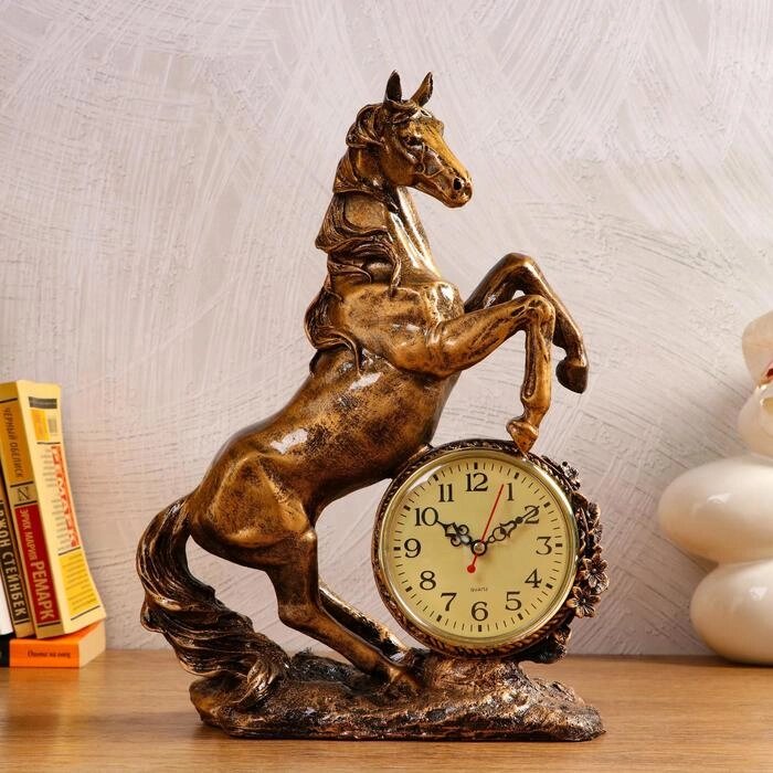Часы настольные "Конь", 1 АА, дискретный ход,  27х12х36.5 см от компании Интернет-гипермаркет «MOLL» - фото 1