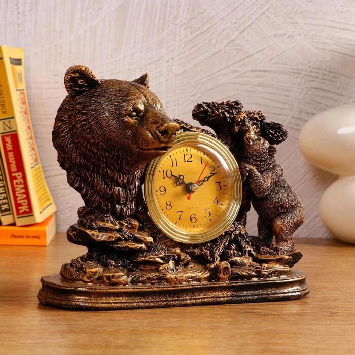 Часы настольные "Медведица", 1 АА, дискретный ход,  23х8.7х19 см от компании Интернет-гипермаркет «MOLL» - фото 1