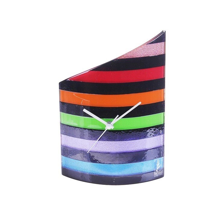 Часы настольные "Разноцветные полосы" от компании Интернет-гипермаркет «MOLL» - фото 1
