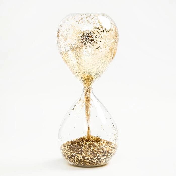 Часы песочные "Шанаду", сувенирные, 8х8х19 см, песок с золотыми блёстками от компании Интернет-гипермаркет «MOLL» - фото 1
