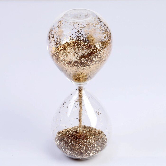 Часы песочные, "Сондерс", сувенирные, 10х10х24.5 см, песок с золотыми блёстками от компании Интернет-гипермаркет «MOLL» - фото 1
