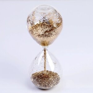 Часы песочные, "Сондерс", сувенирные, 10х10х24.5 см, песок с золотыми блёстками