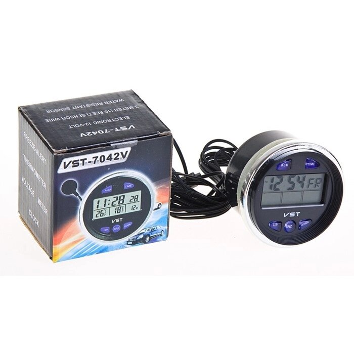 Часы-термометр Вымпел VST-7042V, круглые, d 60 мм от компании Интернет-гипермаркет «MOLL» - фото 1