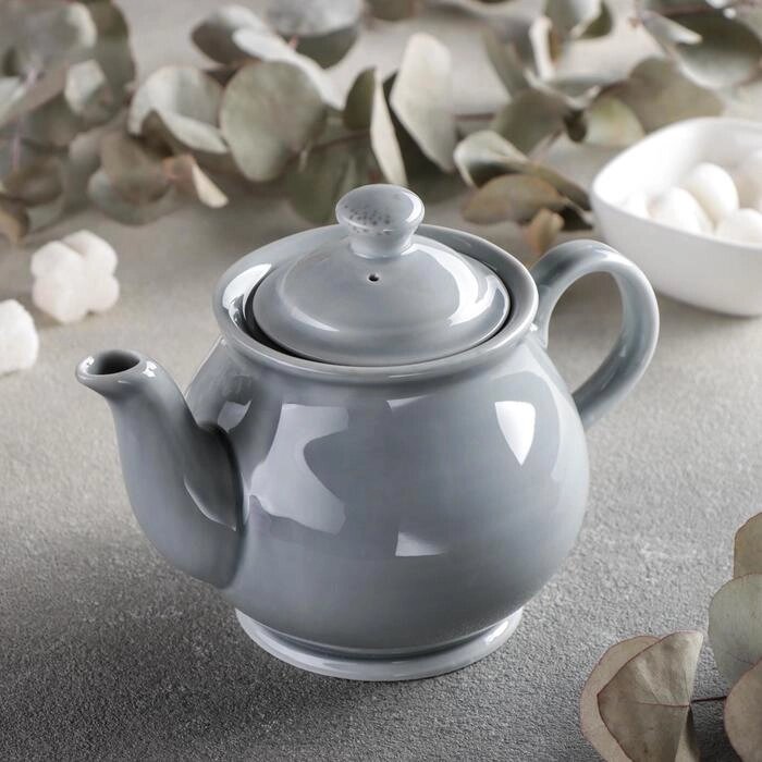 Чайник "Акварель", 400 мл, цвет светло-серый от компании Интернет-гипермаркет «MOLL» - фото 1