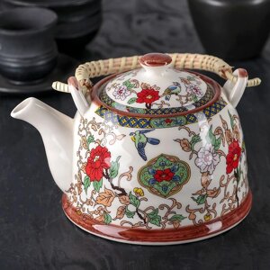 Чайник заварочный "Цветы", 900 мл, 171412 см, с металлическим ситом
