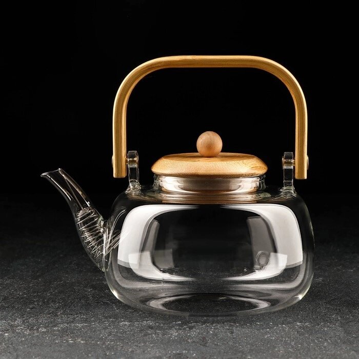 Чайник заварочный "Эко", 0,8 л, с металлическим ситом от компании Интернет-гипермаркет «MOLL» - фото 1