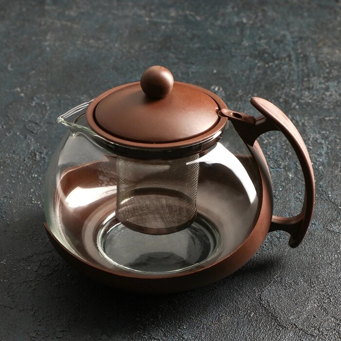 Чайник заварочный "Фантазия", с металлическим ситом, 1,25 л, цвет МИКС от компании Интернет-гипермаркет «MOLL» - фото 1