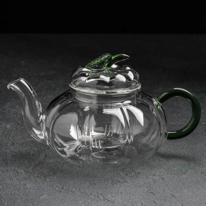 Чайник заварочный "Грин", 700 мл, со стеклянным ситом от компании Интернет-гипермаркет «MOLL» - фото 1