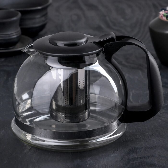 Чайник заварочный "Иллюзия" с металлическим ситом, 1,6 л от компании Интернет-гипермаркет «MOLL» - фото 1