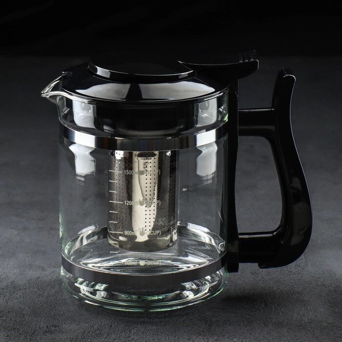 Чайник заварочный "Кессель", 1,2 л, металлическое сито от компании Интернет-гипермаркет «MOLL» - фото 1