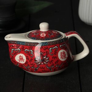 Чайник заварочный "Лотос", 200 мл, с металлическим ситом, цвет красный