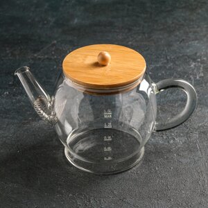 Чайник заварочный с металлическим ситом "Эко. Бабл", 1,5 л, 26,51416,5 см