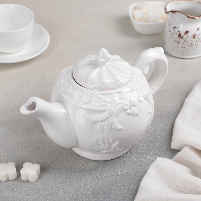 Чайник заварочный "Винтаж", 900 мл, 231316 см, цвет белый от компании Интернет-гипермаркет «MOLL» - фото 1