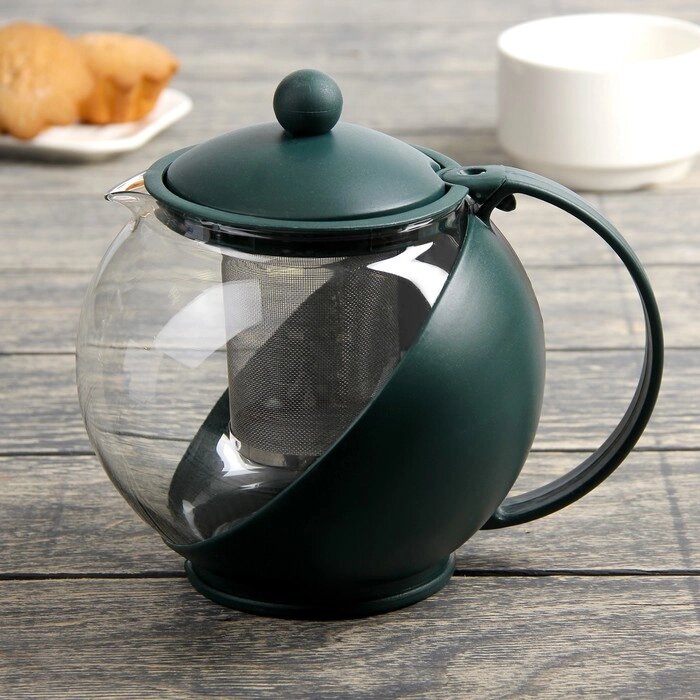 Чайник заварочный "Забота", с металлическим ситом, 1,25 л, цвет МИКС от компании Интернет-гипермаркет «MOLL» - фото 1